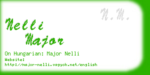 nelli major business card